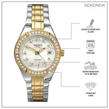 Sekonda Classique Ladies Two-Tone Bracelet Watch - British product