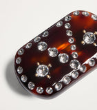 Valentino Garavani crystal-embellished V hair clip (British brand)