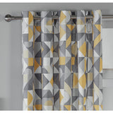 Habitat Geometric Eyelet Curtains in Natural 168x183cm, UK version