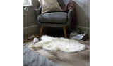 Habitat Sheepskin Faux Fur Cream Shaggy Rug 60x90cm, UK version