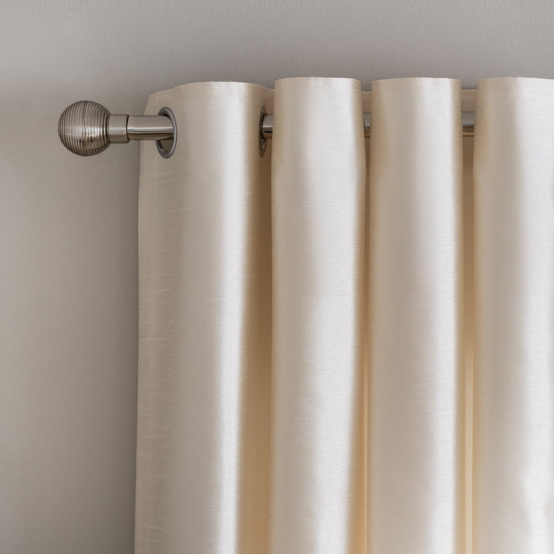 Habitat Faux Silk Eyelet Curtains Champagne 117x137cm, UK version