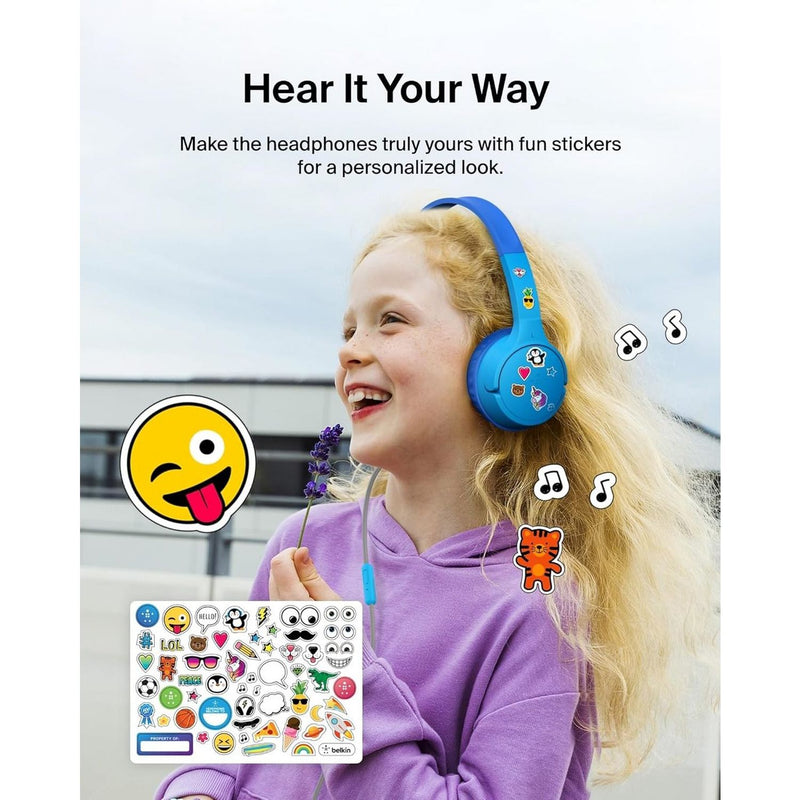 Belkin SoundForm Mini kids on-ear headphones blue - British product