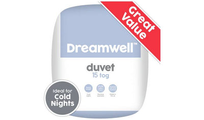 Argos Dreamwell Cold Nights Heavy Weight 15 Tog Single Duvet- Buy online at McGrocer