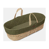 The Little Green Sheep Moses Basket and Static Stand Bundle - Quilted Juniper Rice GOODS Boots