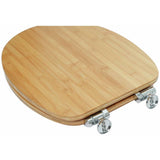 Argos Home bamboo toilet seat with soft close hinges - British product