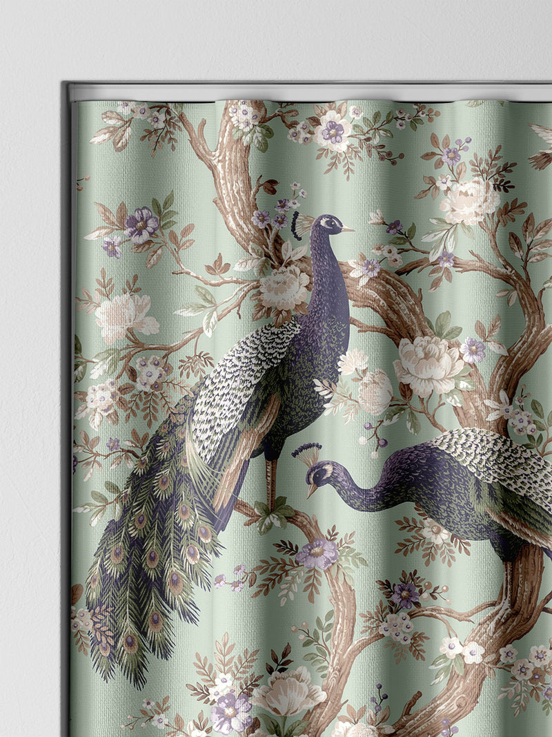Laura Ashley Belvedere duck egg blue curtains - British product