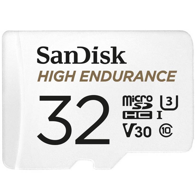 SanDisk High Endurance microSD card 32GB, imported from the UK