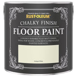 دهانات الأرضيات المطفي Rust-Oleum Chalky باللون الأبيض العتيق 2.5 لتر، النسخة البريطانية