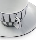 Prada Stripes coffee cup and saucer set, imported from the UK, 4 pieces