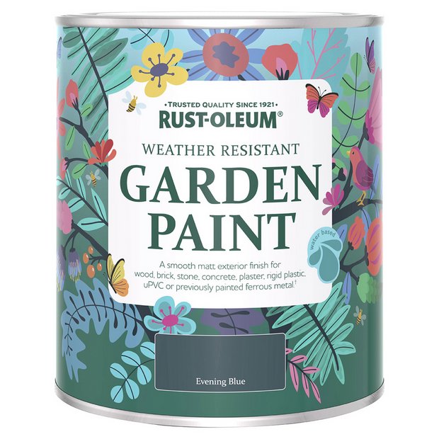 Rust-Oleum garden matt paint evening blue 750ml, imported from the UK