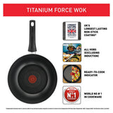 Tefal Titanium Force non-stick wok 28cm, imported from the UK