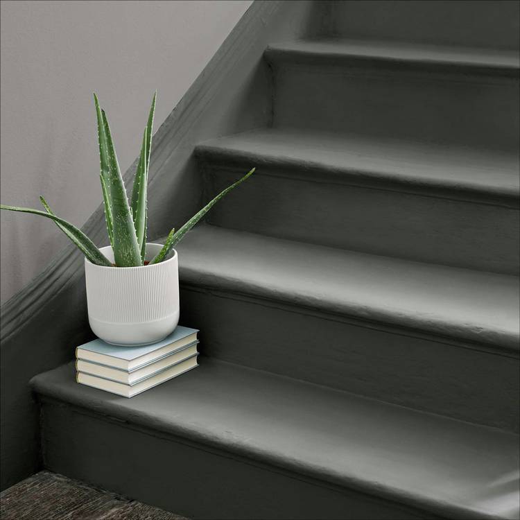 Rust-Oleum chalky floor matt paint Graphite 2.5L - British product