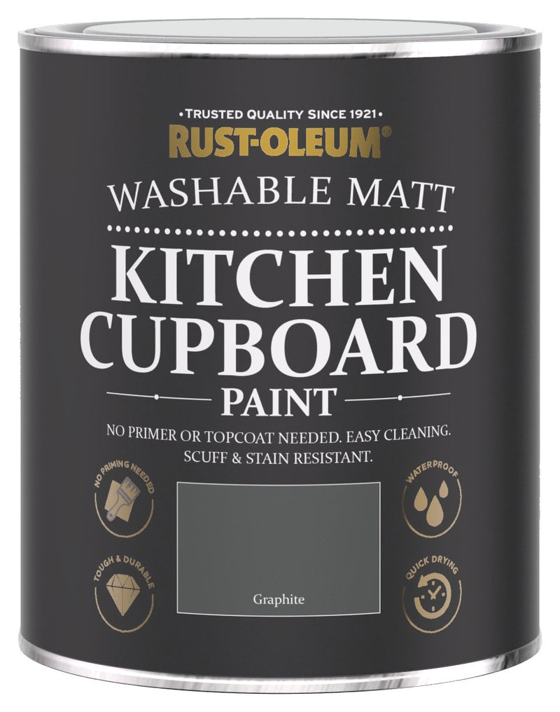 Rust-Oleum Kitchen Cupboard Matt Paint 750ml - Graphite