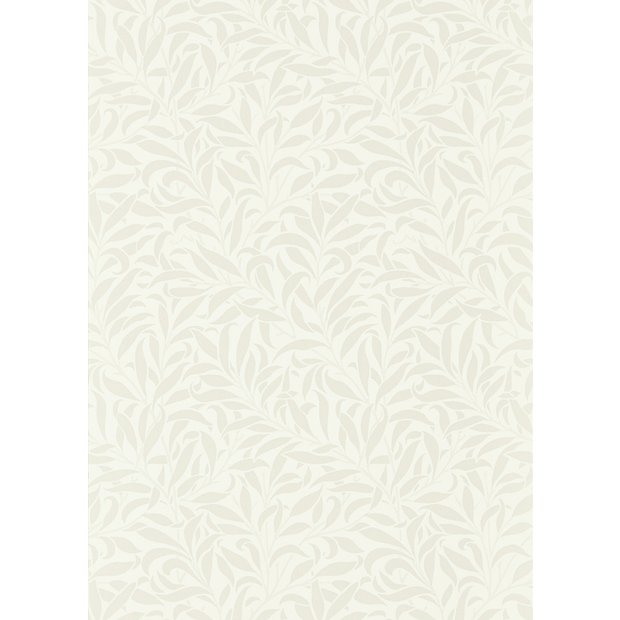 Morris & Co. Pure Willow Bough white floral wallpaper, imported from the UK