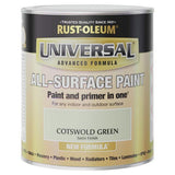 Rust-Oleum Universal All-Surface Satin Paint Green 750ml, imported from the UK