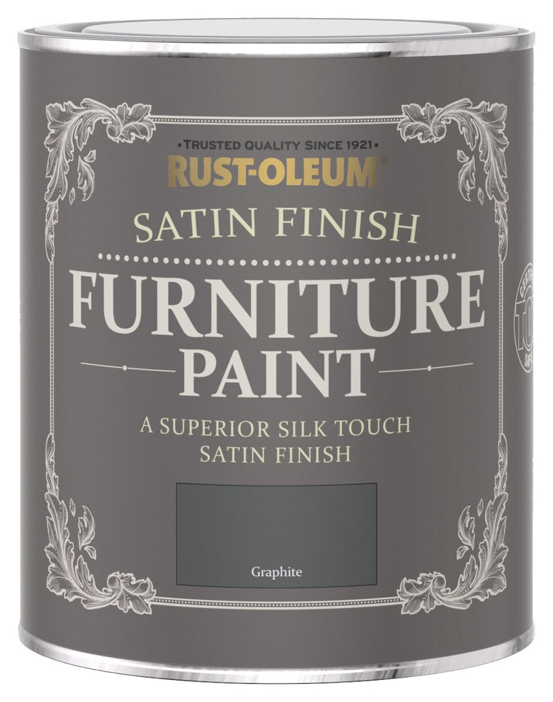Rust-Oleum furniture satin paint graphite 750ml, imported from the UK