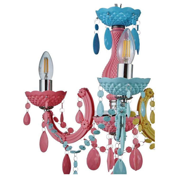 Glow multicoloured kids chandelier H118 D46cm, UK version
