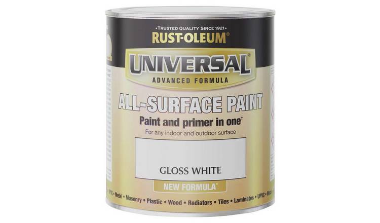 Rust-Oleum white gloss paint 750ml - British product