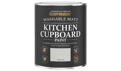 Argos Rust-Oleum Kitchen Cupboard Matt Paint Winter Grey Cabinet Paint 750ml- Buy online at McGrocer