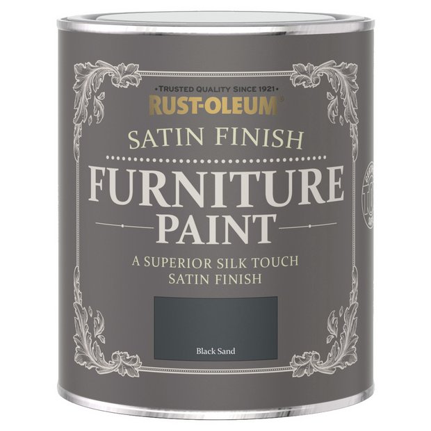 Rust-Oleum furniture satin paint black sand 750ml, imported from the UK