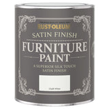 Rust-Oleum furniture satin paint Chalk White 750ml, imported from the UK