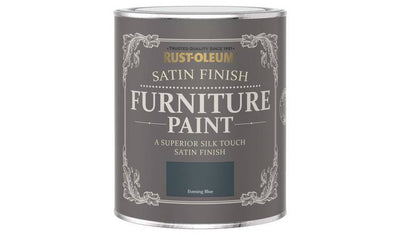 Argos Rust-Oleum Furniture Satin Paint Evening Blue 750ml- Buy online at McGrocer
