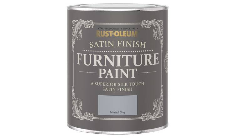 Rust-Oleum Furniture Satin Paint Mineral Grey 750ml, imported from the UK