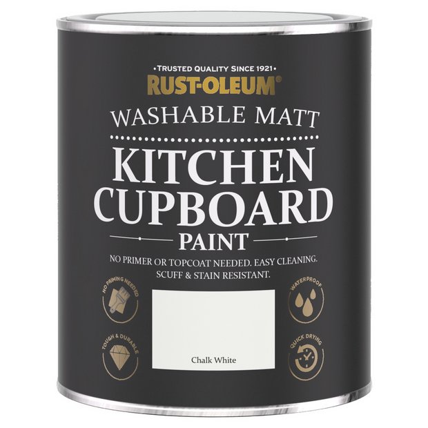 Rust-Oleum kitchen cupboard paint Chalk White 750ml, UK version