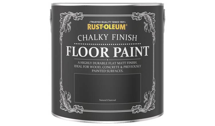 Rust-Oleum chalky floor paint Natural Charcoal 2.5L, imported from the UK