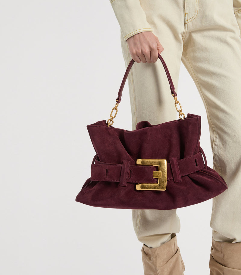 Balmain suede Anthem shoulder bag medium - British product