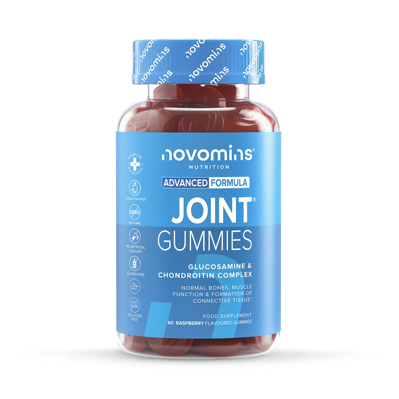 Novomins Joint Raspberry Flavoured Gummies 60 Gummies, imported from the UK