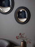 Gallery Home Bruton convex mirror black and gold 50cm - British product