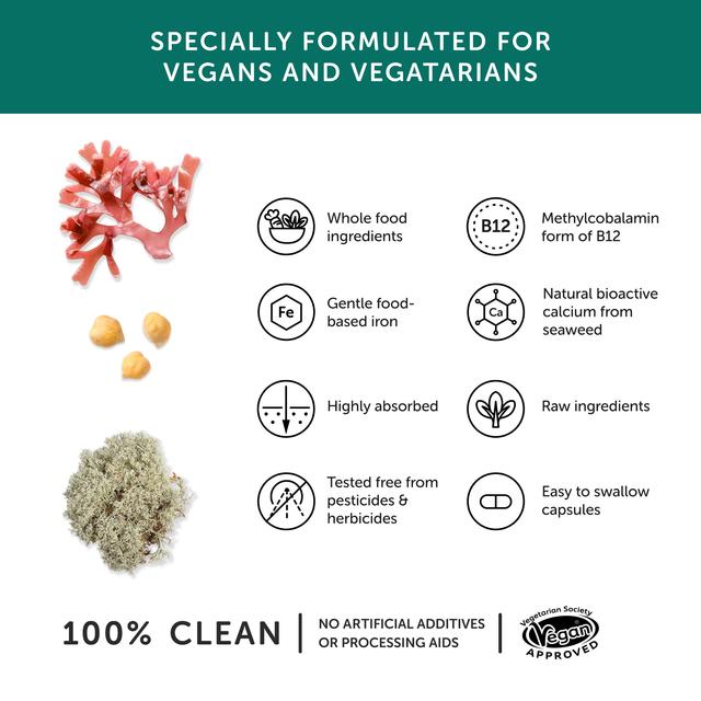 Together Vegan Multivitamins & Minerals Supplement Vegetable Capsules 60 per pack GOODS M&S