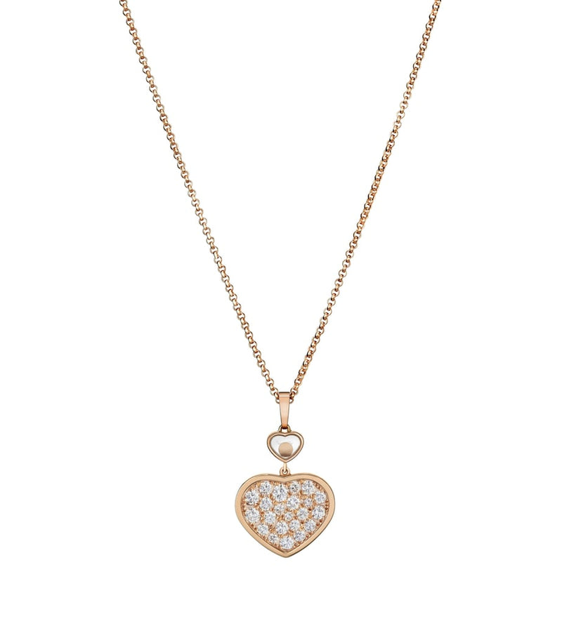Chopard Happy Hearts pendant 18k rose gold with diamonds, UK version