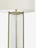 Lampe de table Hertford en laiton avec verre cannelé et abat-jour en tissu - Produit britannique