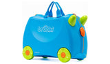 Trunki Terrance blue ride-on suitcase 18 litre, UK version
