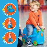 Trunki Terrance blue ride-on suitcase 18 litre, UK version
