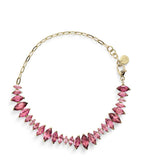 Emily P. Wheeler Arashi bracelet in yellow gold with pink sapphires - British product