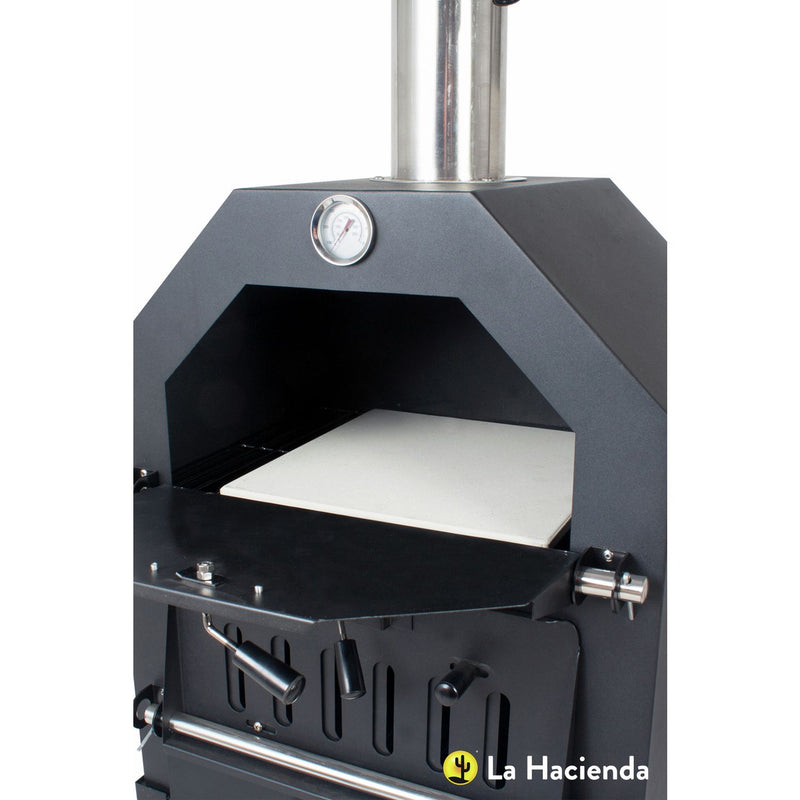 La Hacienda steel multi-function pizza oven 157x51x38cm, UK version