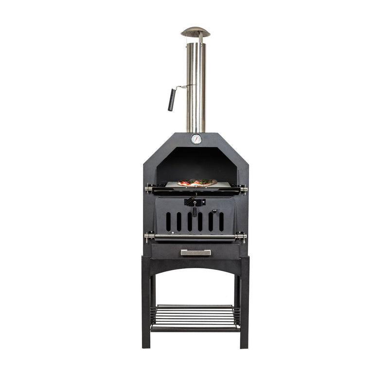 La Hacienda steel multi-function pizza oven 157x51x38cm, UK version