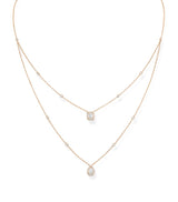 Harrods Messika My Twin Rose Gold and Diamond Layered Necklace (0.76ct)- Buy online at McGrocer