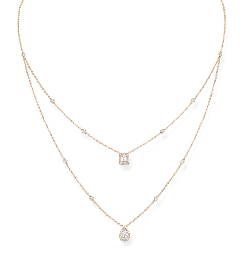 Messika My Twin rose gold diamond necklace - British product