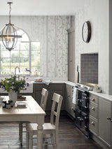 Next Laura Ashley White Cottonwood Pearlescent Wallpaper Sample - A4- Buy online at McGrocer