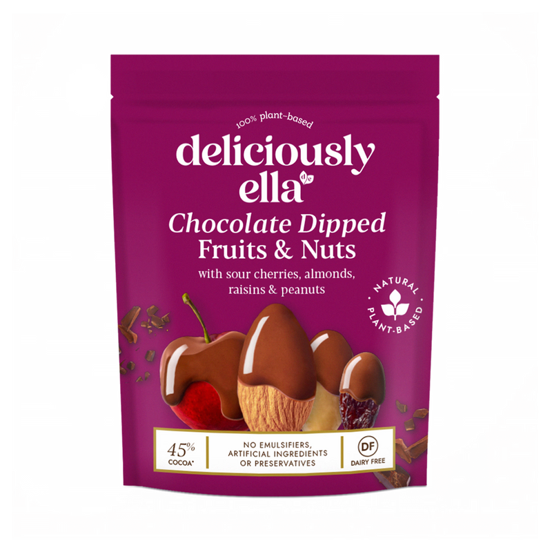 Deliciously Ella chocolate dipped fruit and nuts 90g - British product