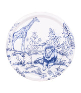 Harrods Handcrafted Fine Bone China Decorative Tray with Safari Scene 39cm Diameter- Buy online at McGrocer