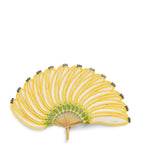 Pubumésu large banana fan calf leather oxen horn handle - British product