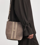 Harrods Tusting medium suede cross-body bag, UK version