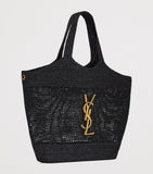 Saint Laurent Maxi Icare raffia tote bag (British brand)