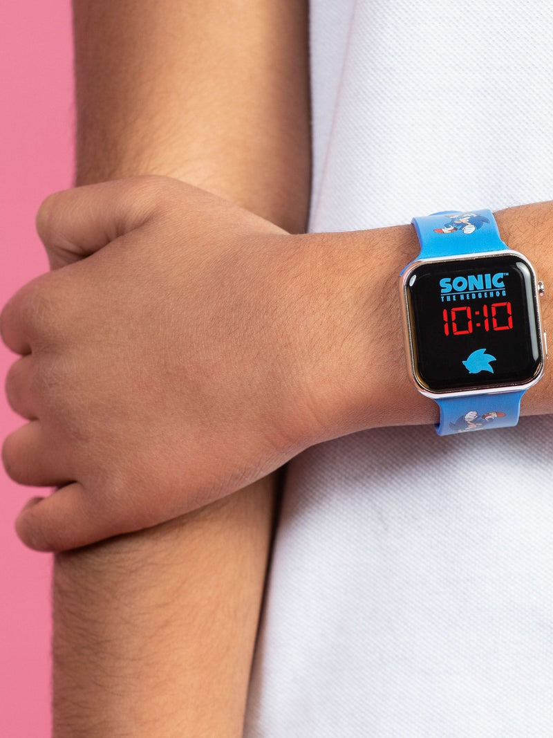 Peers Hardy Sonic the Hedgehog LED watch with printed strap - British product