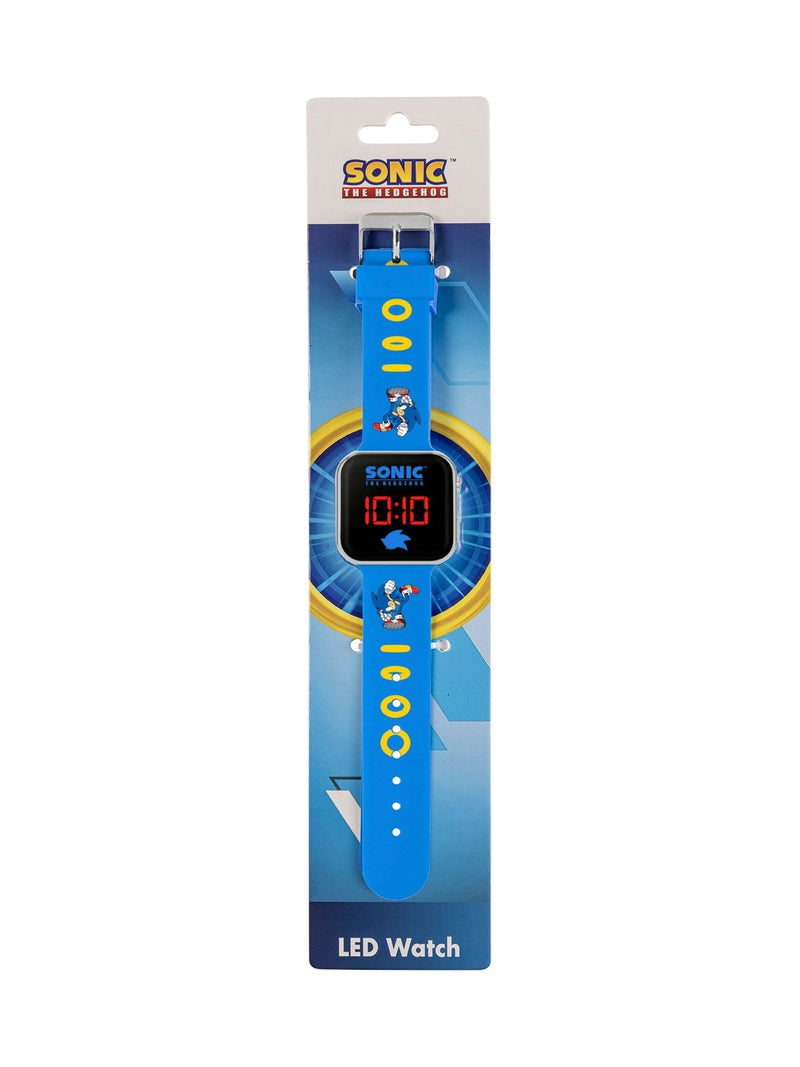 Peers Hardy Sonic the Hedgehog LED watch with printed strap - British product